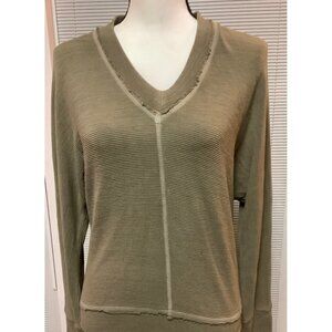 Red Haute Olive Green Waffle Knit Top -- THUMBHOLE -- NWT